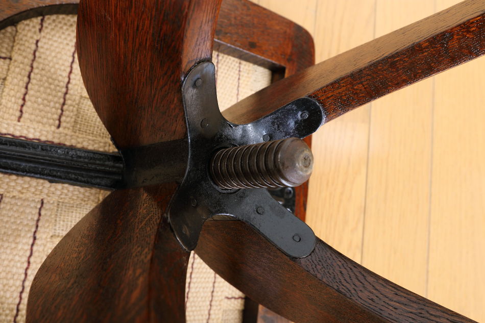 和骨董WA-COTTOO 大正ロマンTAISHO-ROMANスタイル 楢の事務椅子/オフィスチェア