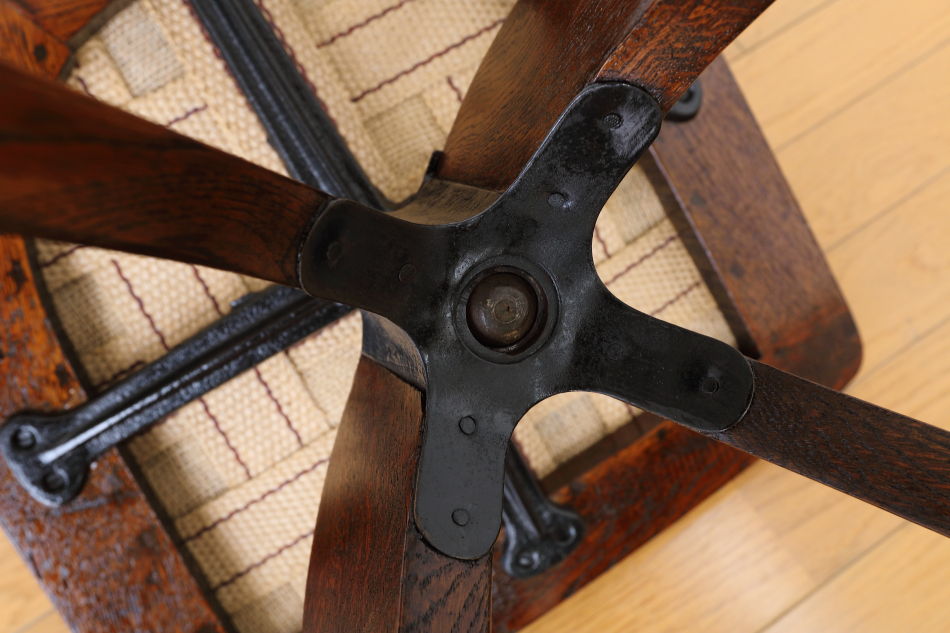 和骨董WA-COTTOO 大正ロマンTAISHO-ROMANスタイル 楢の事務椅子/オフィスチェア