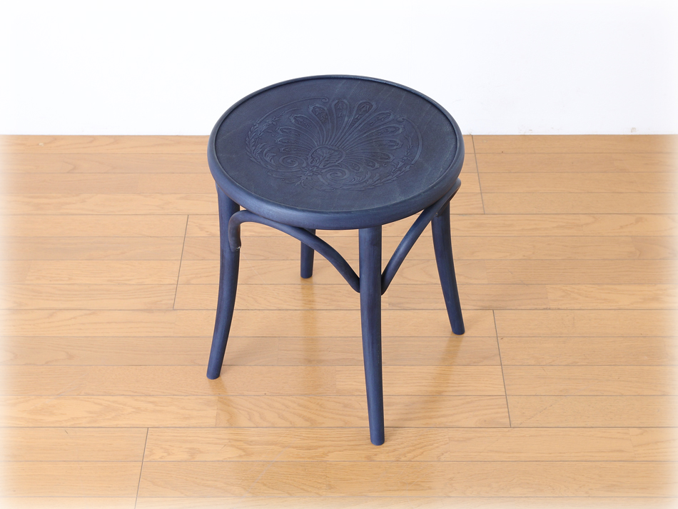 トンTON ベントウッドスツール No60 アーチレッグArch leg/デニムブルー