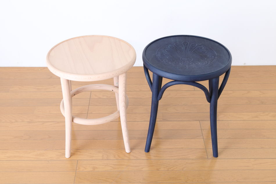 トンTON ベントウッドスツール No60 アーチレッグArch leg/デニムブルー