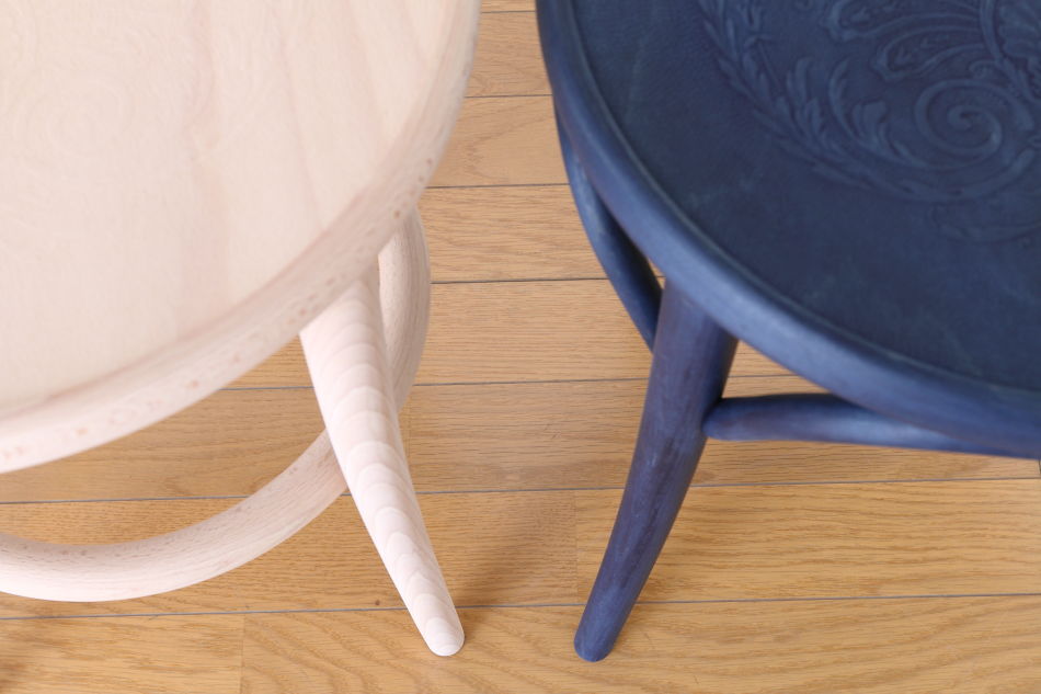 トンTON ベントウッドスツール No60 アーチレッグArch leg/デニムブルー