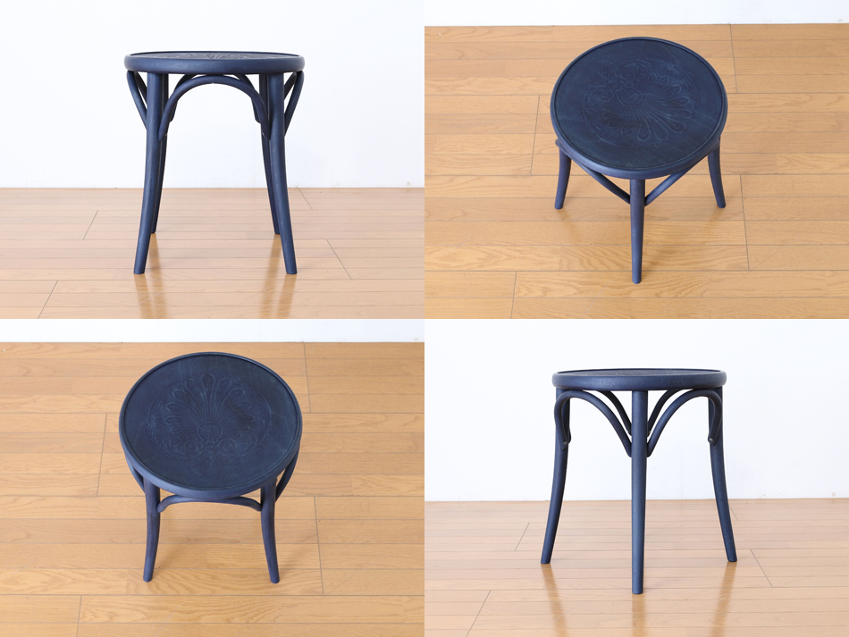 トンTON ベントウッドスツール No60 アーチレッグArch leg/デニムブルー