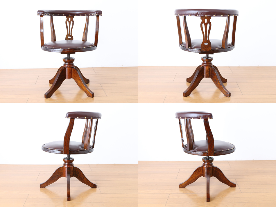 和骨董WA-COTTOO 大正ロマンTAISHO-ROMANスタイル ケヤキ ドクターチェア