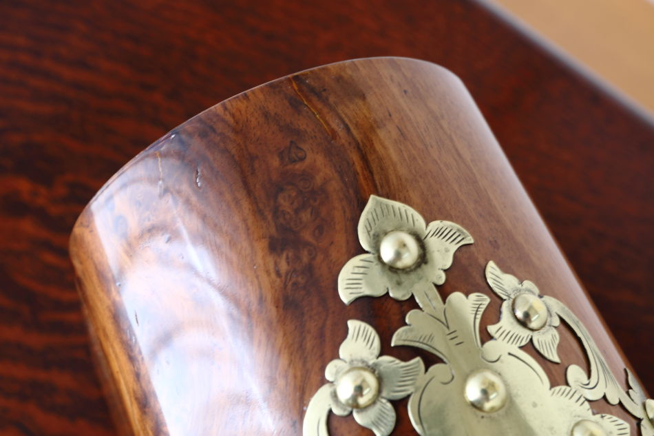 アーリーヴィクトリアン ブラス&バールウォルナット ジュエリーボックス