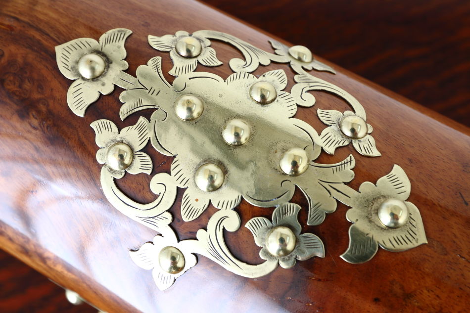 アーリーヴィクトリアン ブラス&バールウォルナット ジュエリーボックス