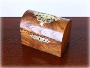 アーリーヴィクトリアン ブラス&バールウォルナット ジュエリーボックス