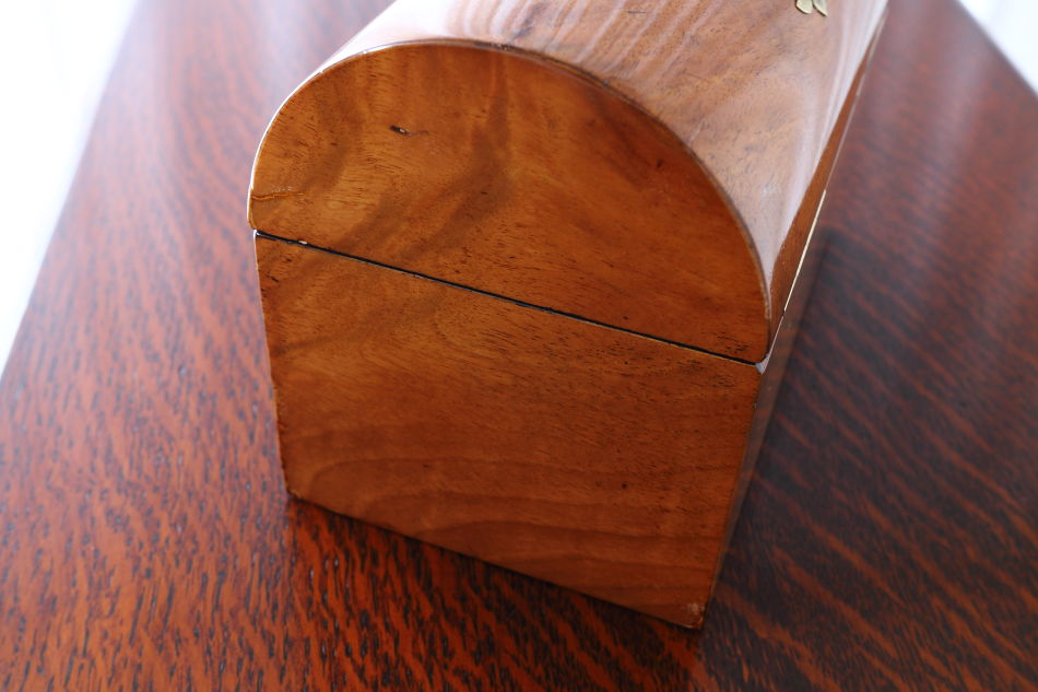 アーリーヴィクトリアン ブラス&バールウォルナット ジュエリーボックス