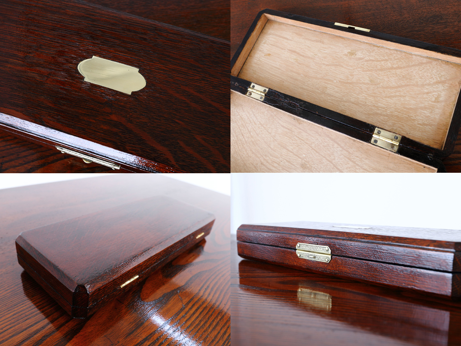 クオリティオーク&ソリッドブラスプラーク ディードボックス