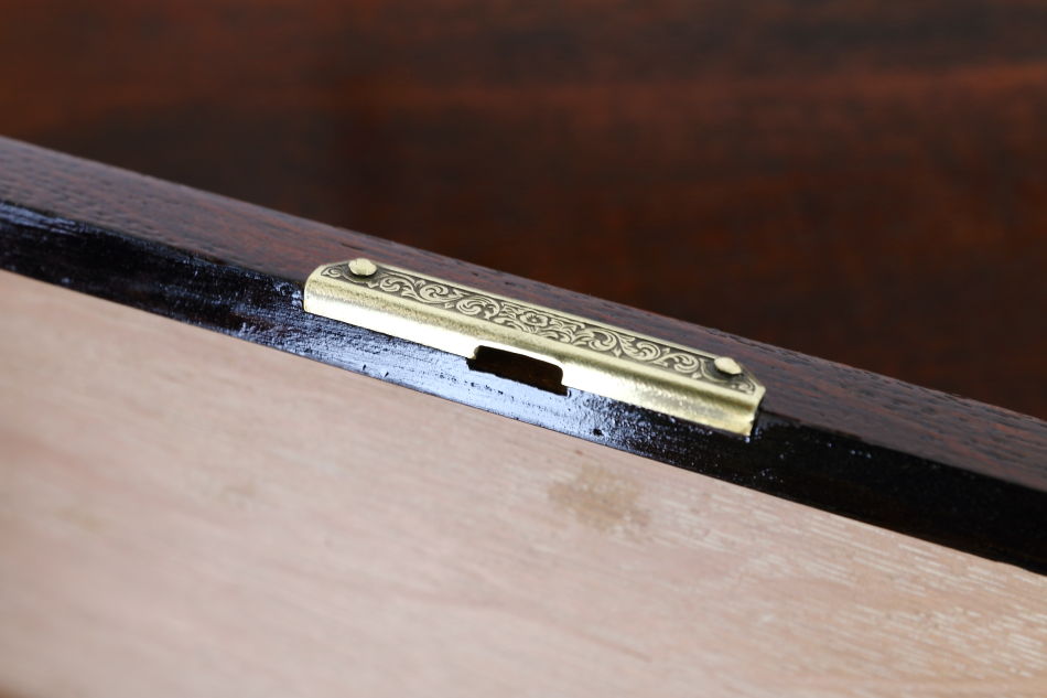 クオリティオーク&ソリッドブラスプラーク ディードボックス