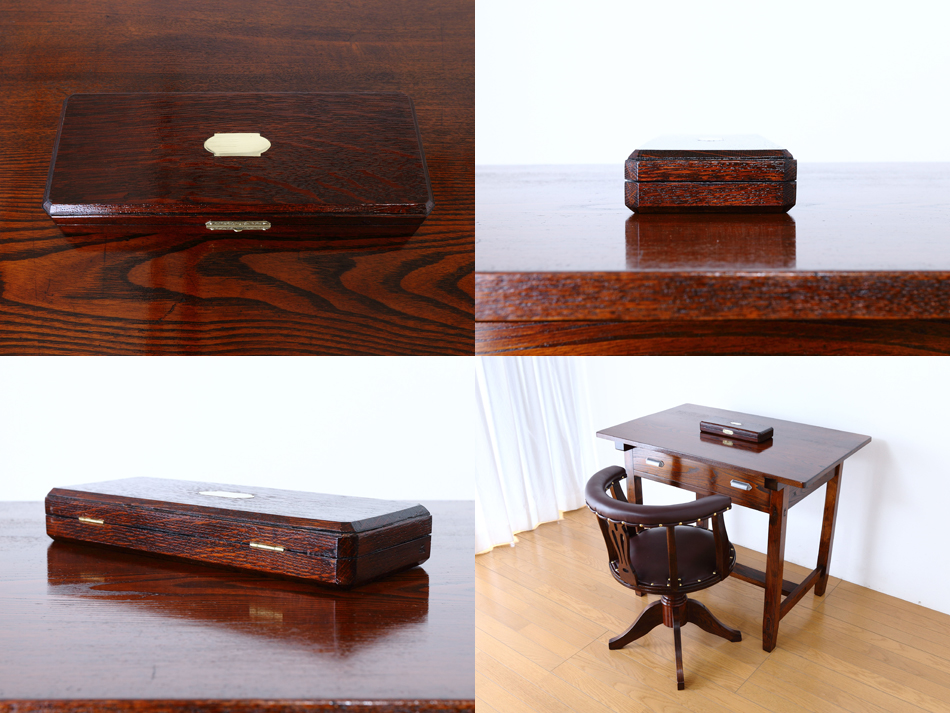 クオリティオーク&ソリッドブラスプラーク ディードボックス