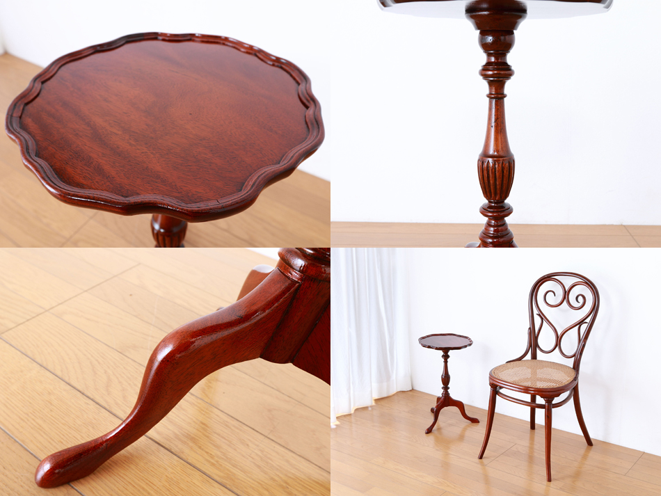ヴィクトリアンスタイル マホガニー トライポッド スモールワインテーブル