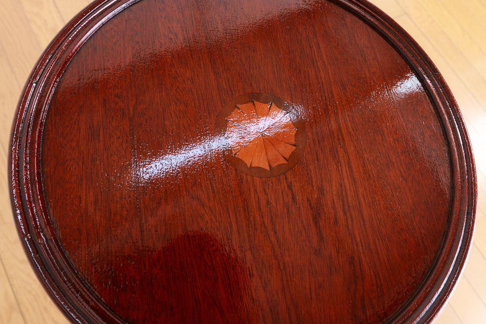 マーケットリーインレイマホガニー スモールトライポッド ワインテーブル