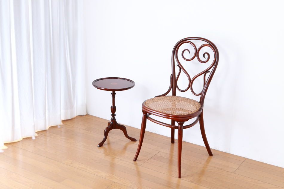 マーケットリーインレイマホガニー スモールトライポッド ワインテーブル