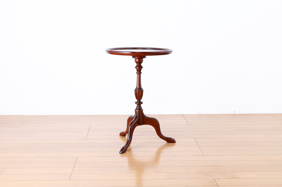 マーケットリーインレイマホガニー スモールトライポッド ワインテーブル