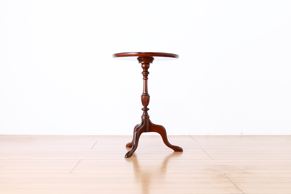 マーケットリーインレイマホガニー スモールトライポッド ワインテーブル