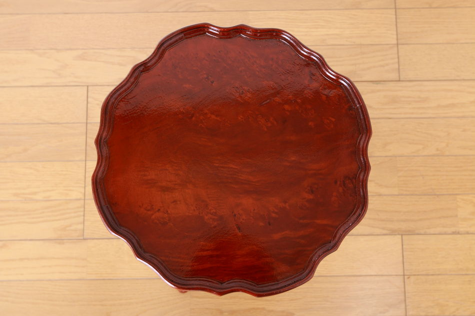 ヴィクトリアンスタイル バールウォルナット トライポッドワインテーブル