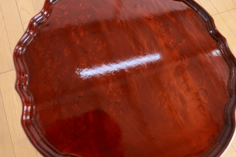 ヴィクトリアンスタイル バールウォルナット トライポッドワインテーブル