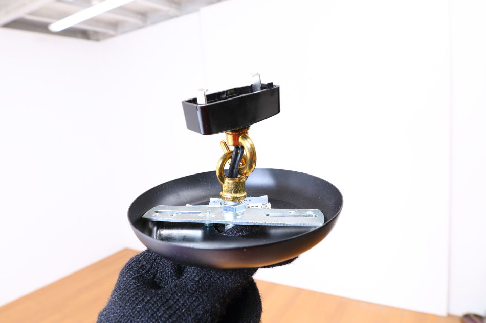 ブラッククリスタル ビーズ&ドロップ ケージスタイル シャンデリア(6灯)