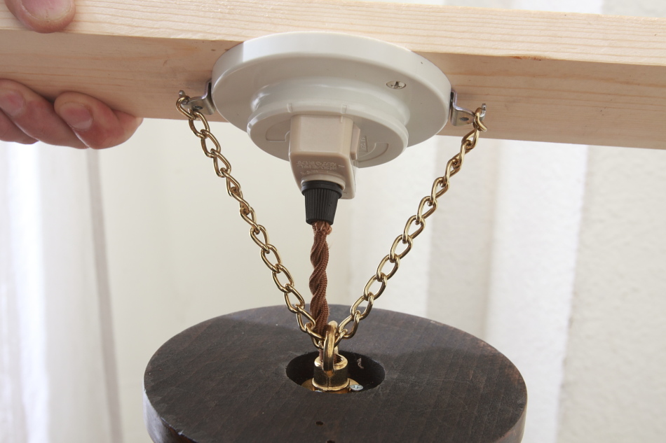 ブラッククリスタル ビーズ&ドロップ ケージスタイル シャンデリア(6灯)