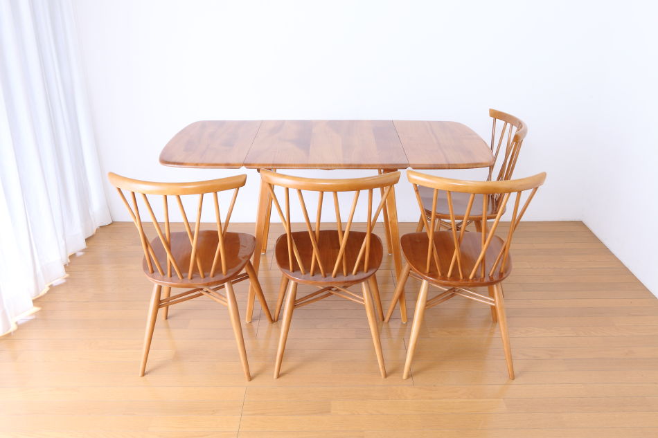 アーコールERCOL 1950s ウィンザー ダイニング5点セット 