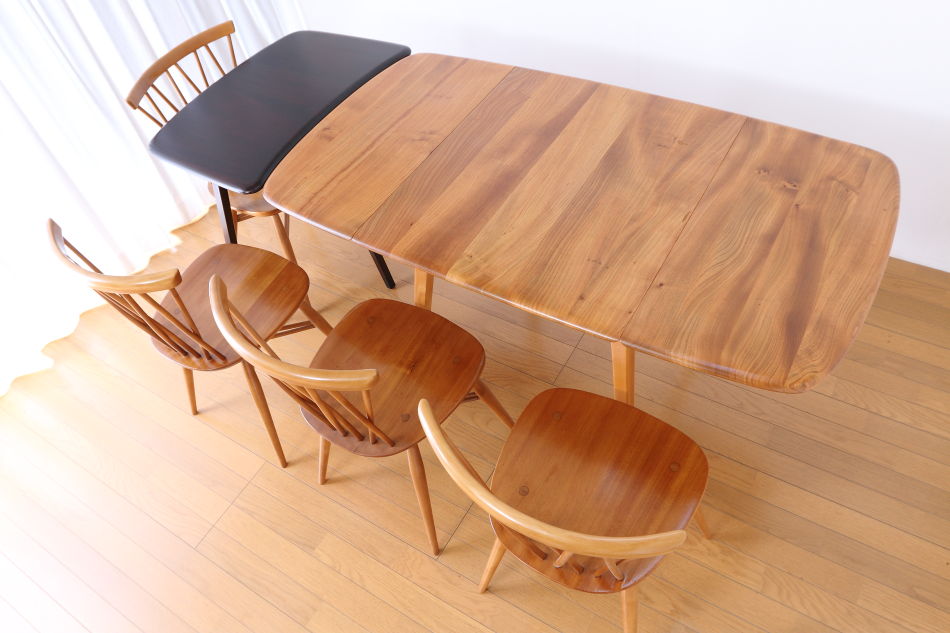 アーコールERCOL No383 ウィンザードロップリーフダイニングテーブル