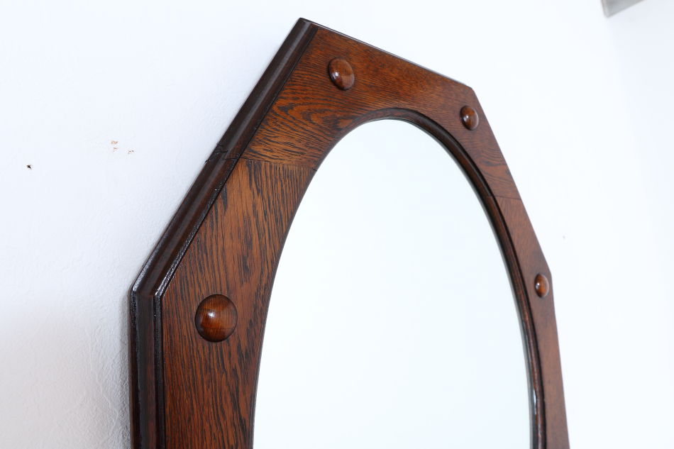 アールデコスタイル クオリティオークフレーム オクタゴナルミラー