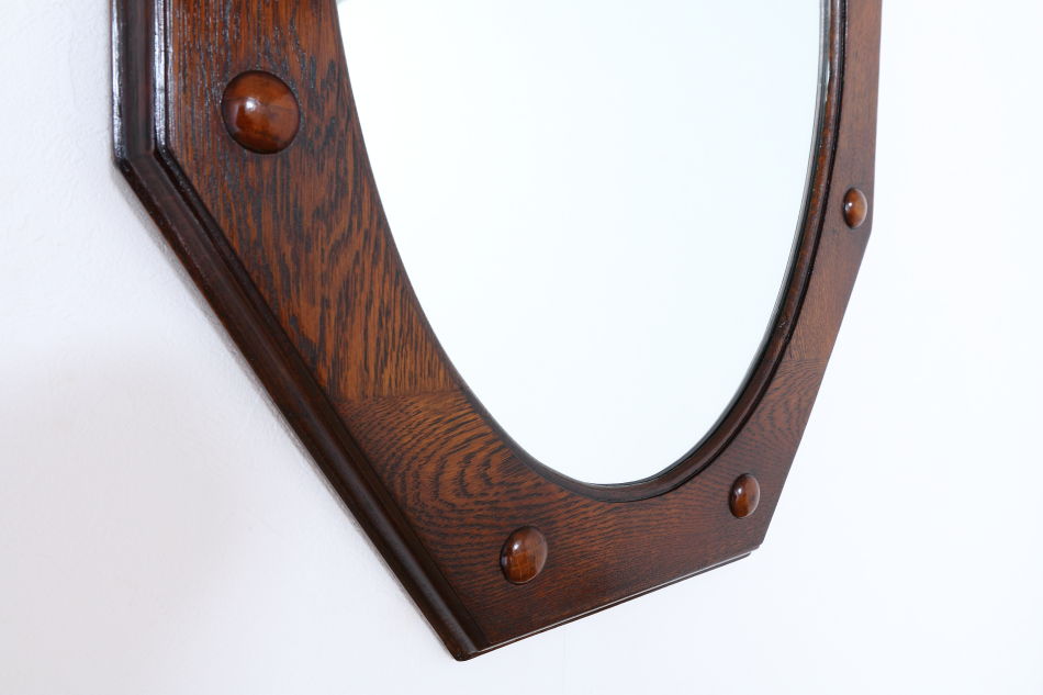 アールデコスタイル クオリティオークフレーム オクタゴナルミラー