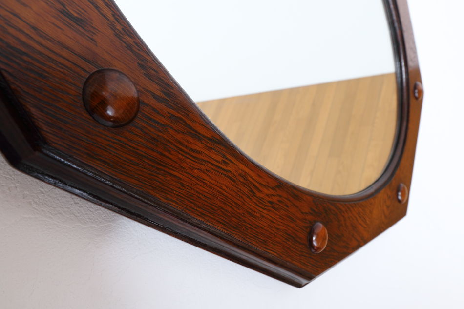 アールデコスタイル クオリティオークフレーム オクタゴナルミラー