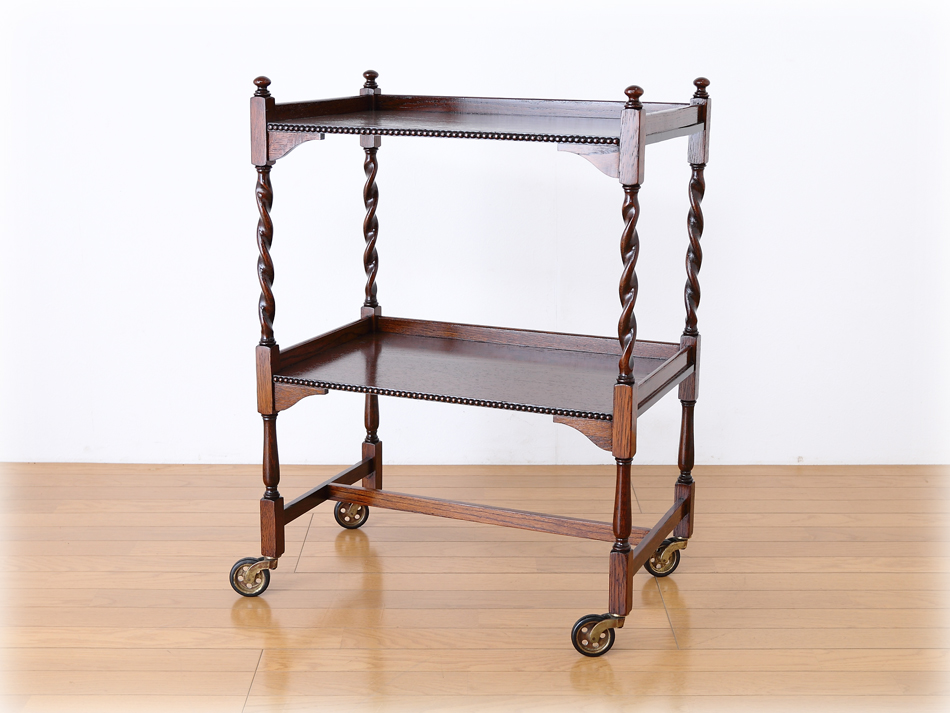 ジャコビアンオーク ツイスト ティーカート/トロリー