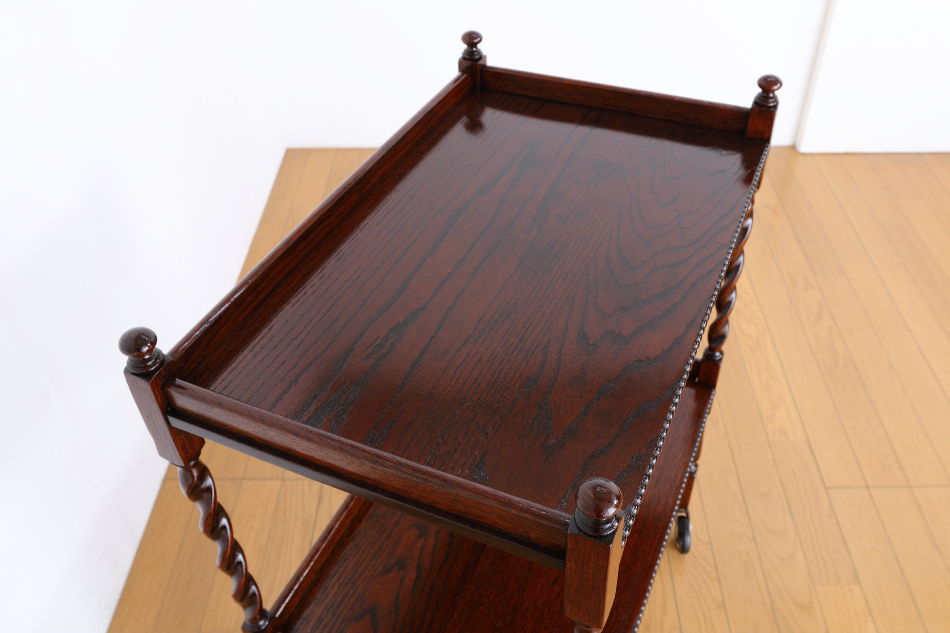 ジャコビアンオーク ツイスト ティーカート/トロリー