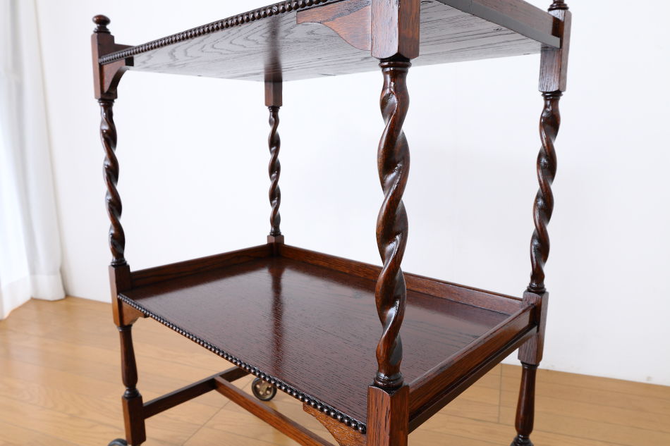 ジャコビアンオーク ツイスト ティーカート/トロリー