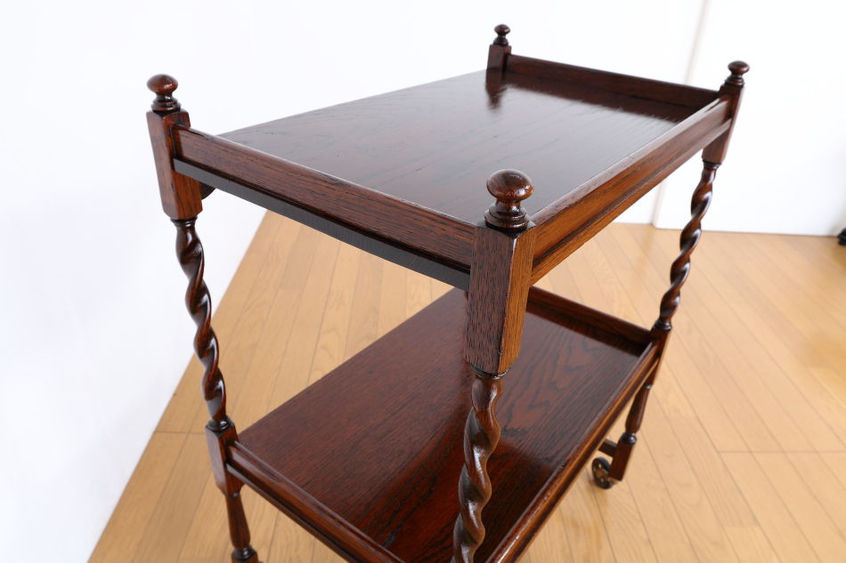 ジャコビアンオーク ツイスト ティーカート/トロリー