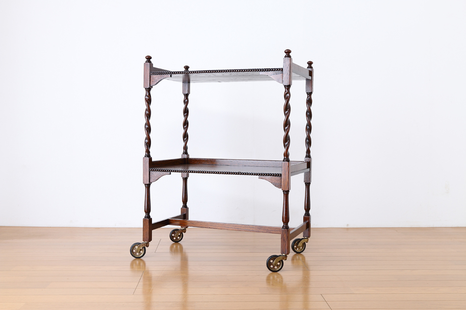 ジャコビアンオーク ツイスト ティーカート/トロリー