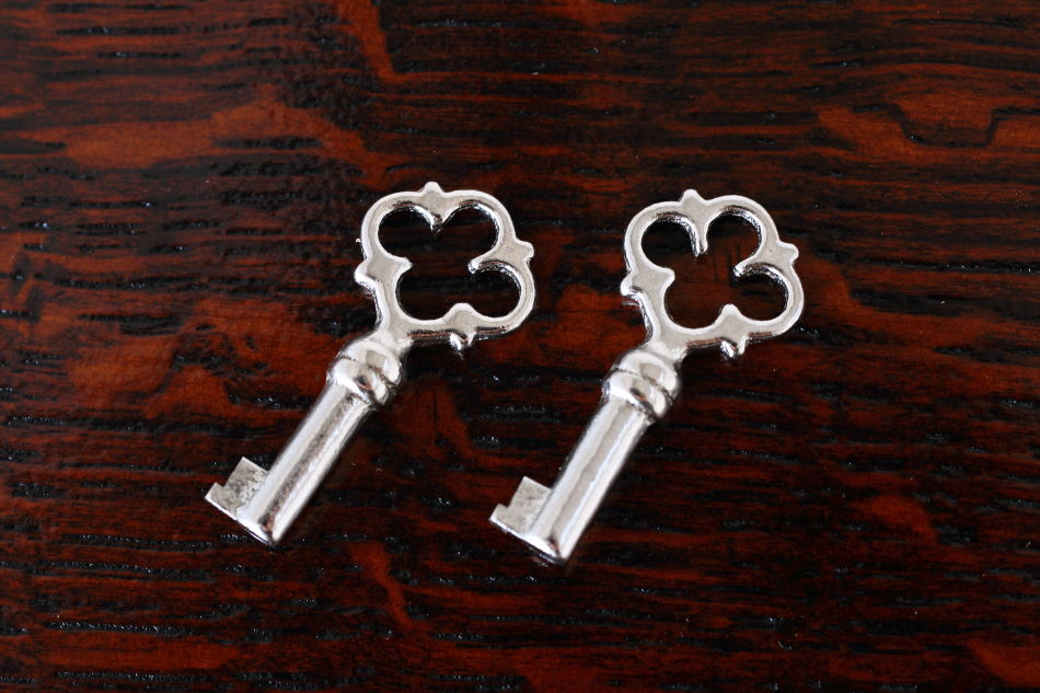 真鍮製ジュエリーケースロック キーセット13　38mm×20mm