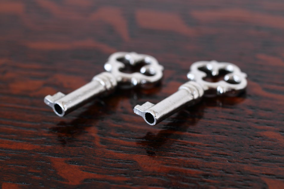 真鍮製ジュエリーケースロック キーセット13　38mm×20mm