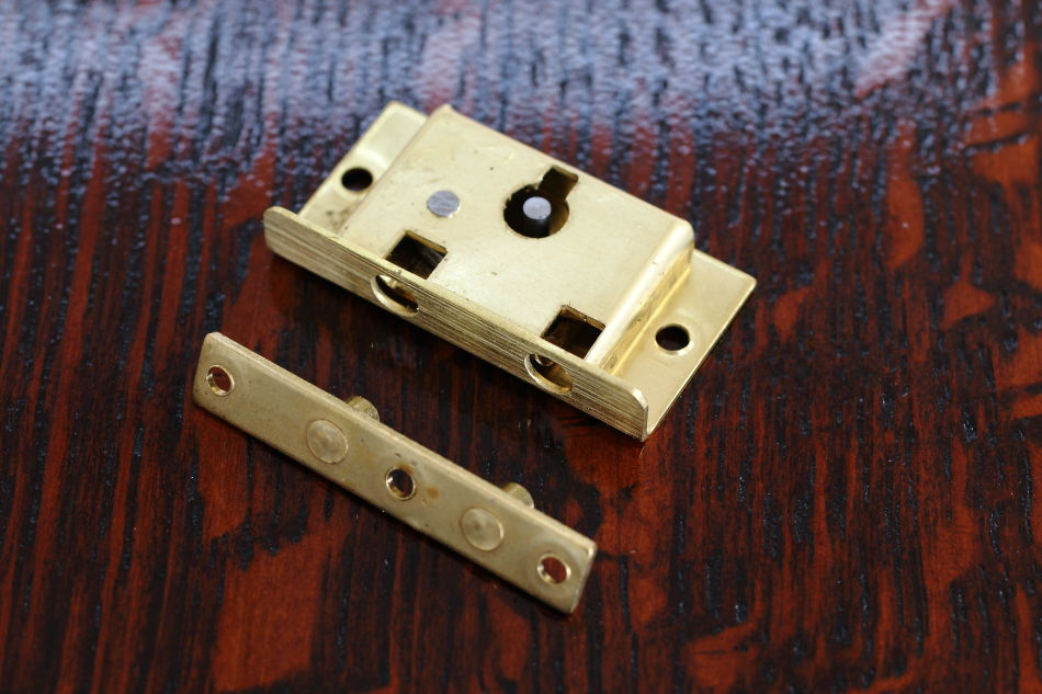 真鍮製ジュエリーケースロック キーセット13　38mm×20mm