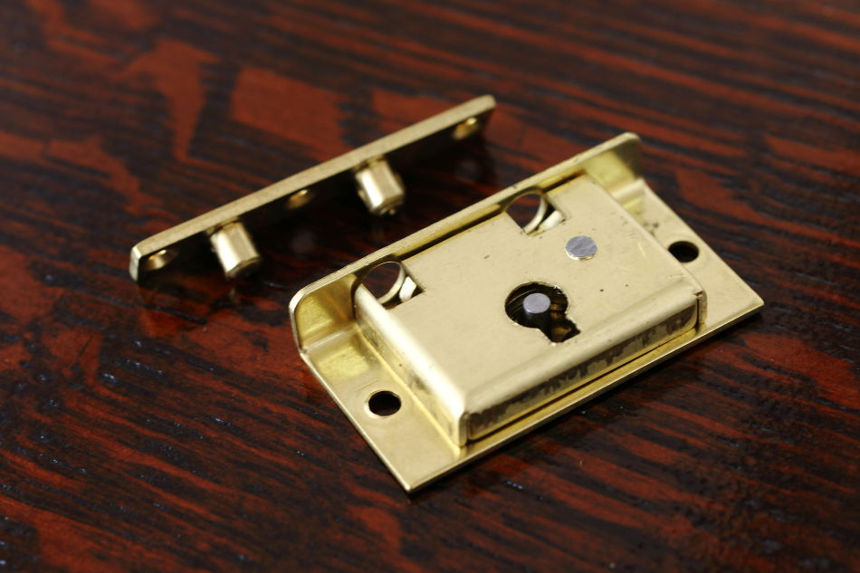 真鍮製ジュエリーケースロック キーセット13　38mm×20mm
