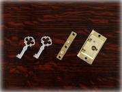 真鍮製ジュエリーケースロック キーセット13　38mm×20mm