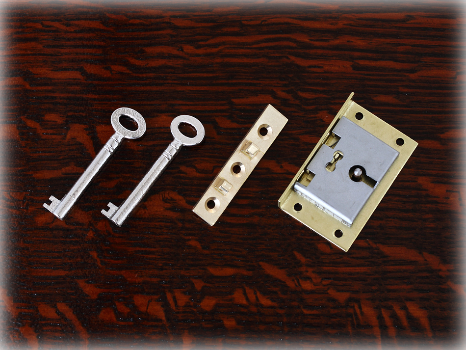真鍮製ボックスロック キーセット18　51mm×31mm