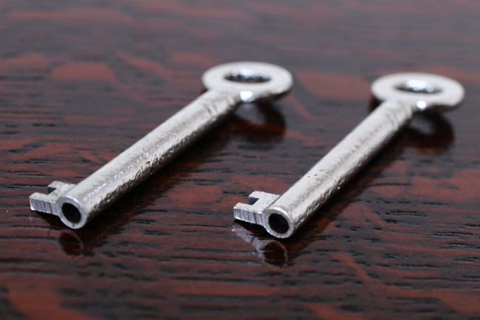 真鍮製ボックスロック キーセット18　51mm×31mm