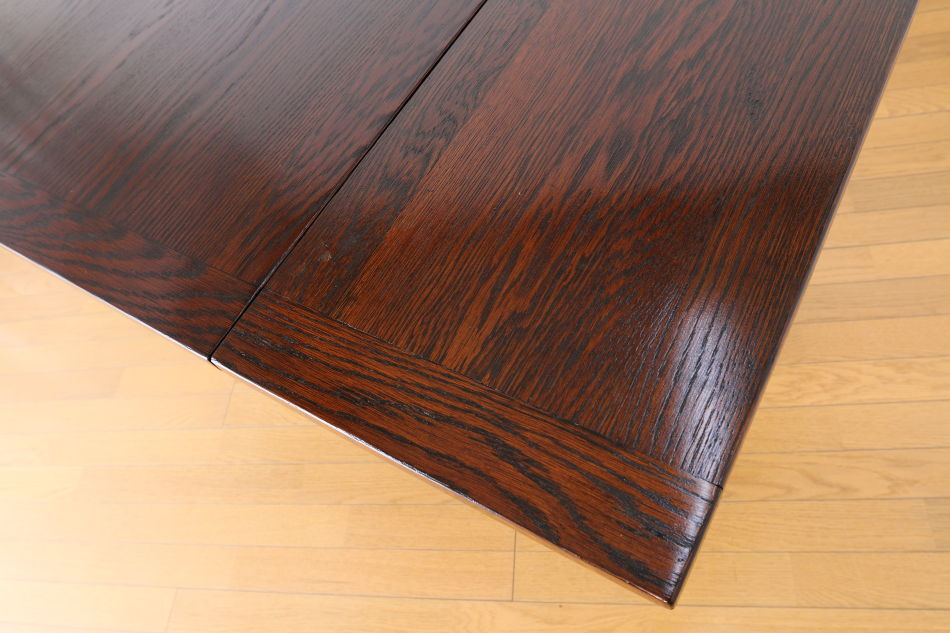 ソリッドオーク ツイスト レクタングル スモールドローリーフテーブル