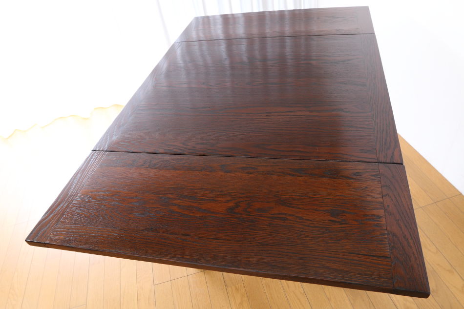 ソリッドオーク ツイスト レクタングル スモールドローリーフテーブル