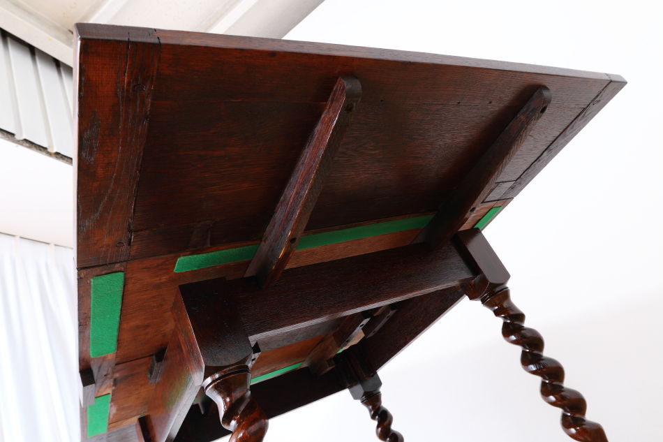 ソリッドオーク ツイスト レクタングル スモールドローリーフテーブル