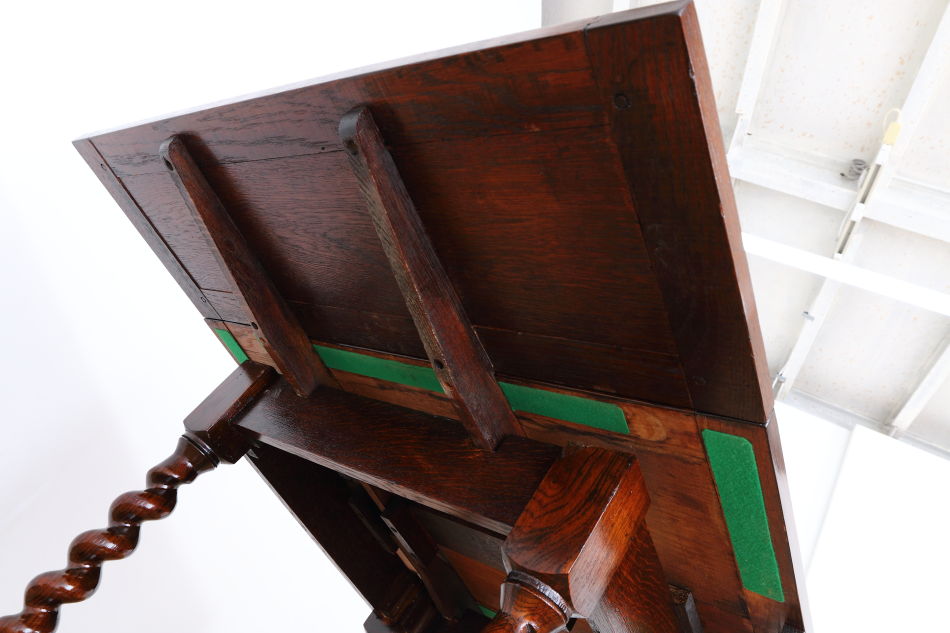 ソリッドオーク ツイスト レクタングル スモールドローリーフテーブル