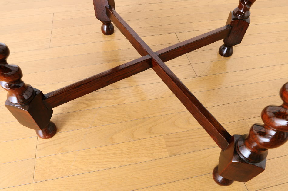 ソリッドオーク ツイスト レクタングル スモールドローリーフテーブル