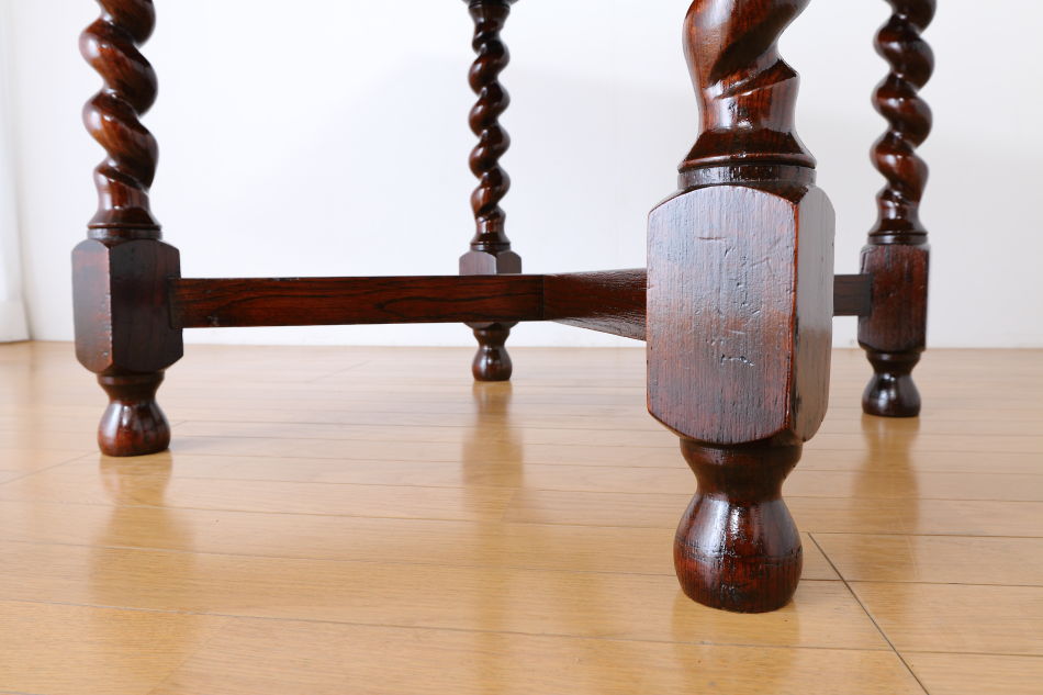 ソリッドオーク ツイスト レクタングル スモールドローリーフテーブル