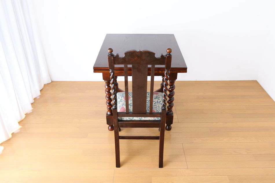 ソリッドオーク ツイスト レクタングル スモールドローリーフテーブル