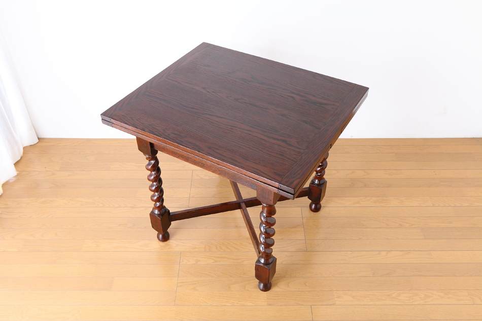 ソリッドオーク ツイスト レクタングル スモールドローリーフテーブル