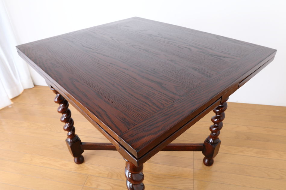 ソリッドオーク ツイスト レクタングル スモールドローリーフテーブル