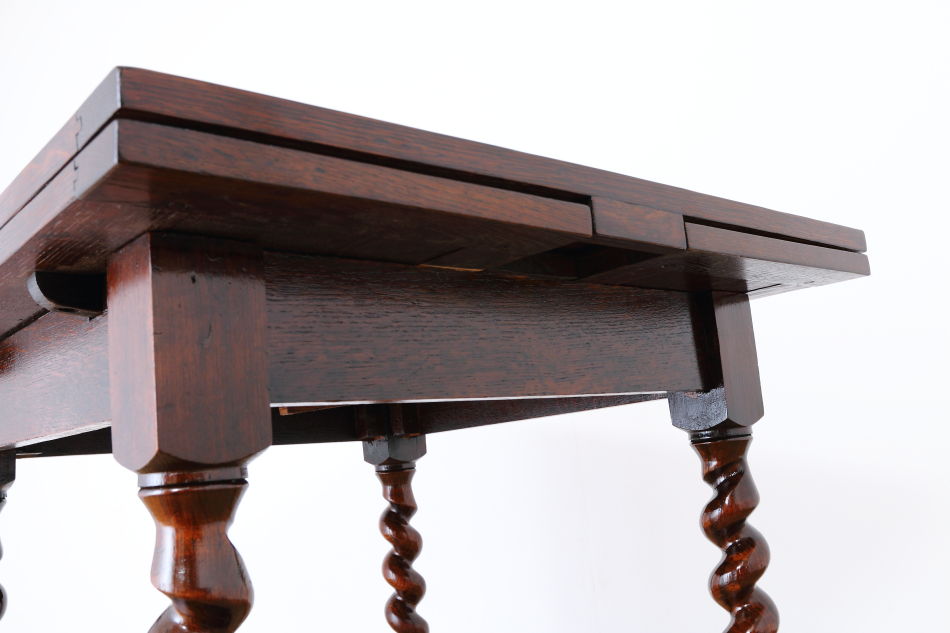 ソリッドオーク ツイスト レクタングル スモールドローリーフテーブル